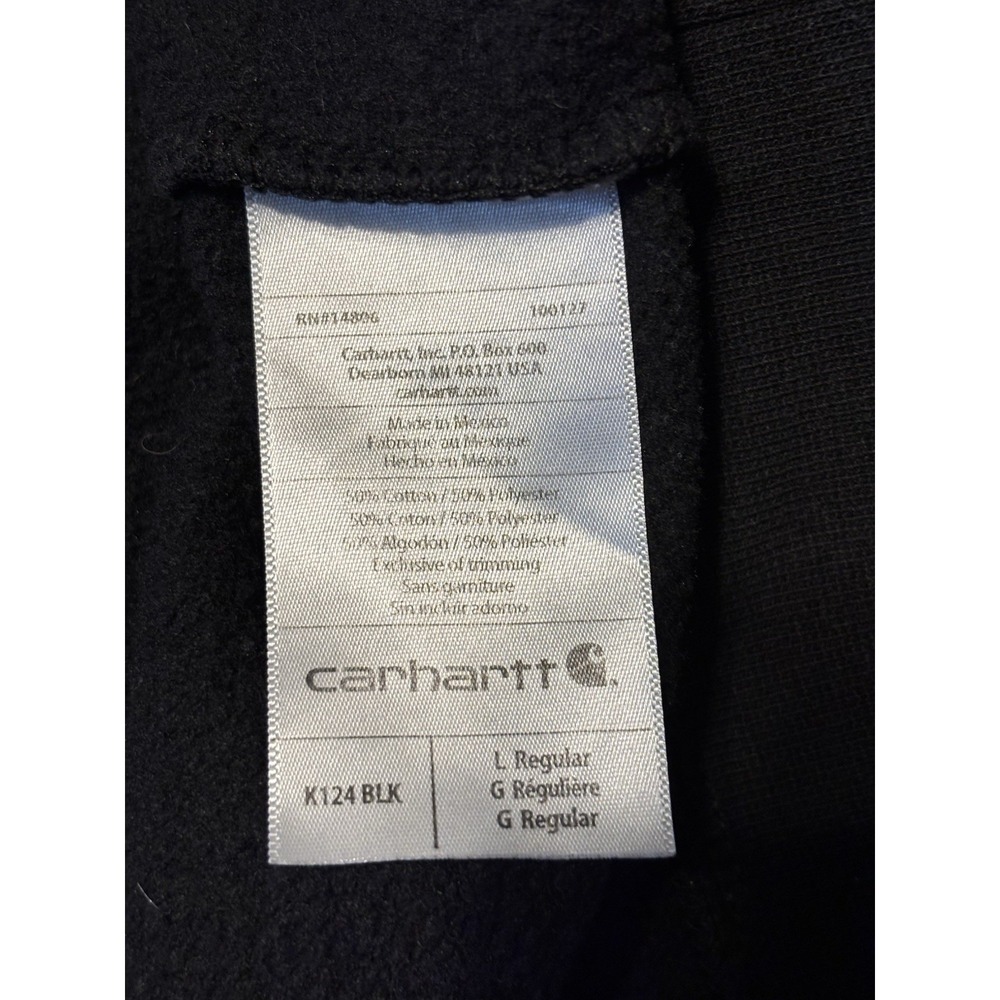Custom Mullis Race Cars Carhartt Original Fit Sz L Black Crew Neck Sweatshirt - Picture 7 of 7